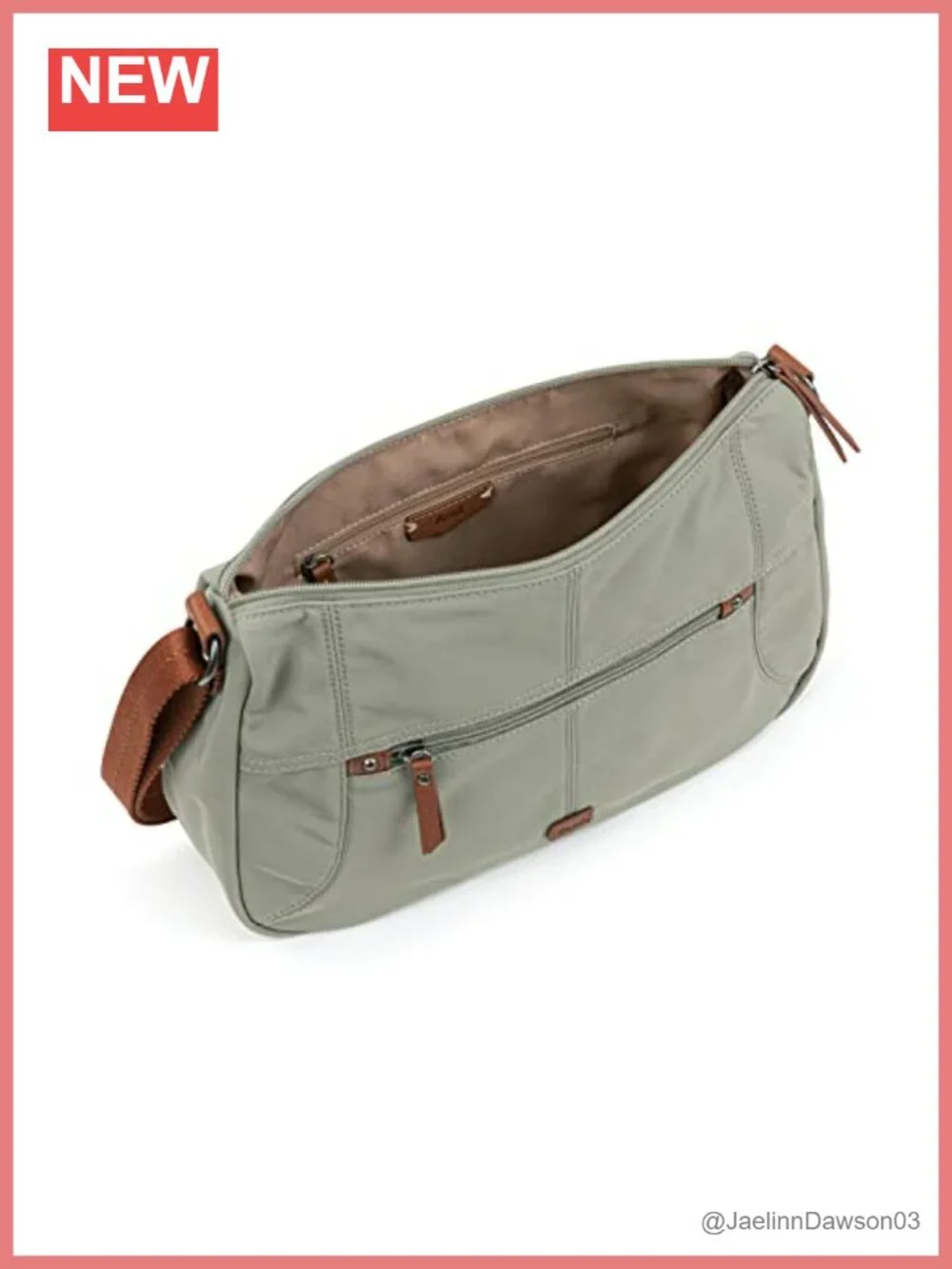 Recycled Nylon Hobo Crossbody Bag Adjustable Strap